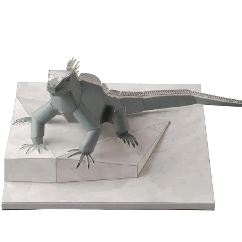 Art Craft With Cardboard - Marine iguane Origami Art Mini 3D