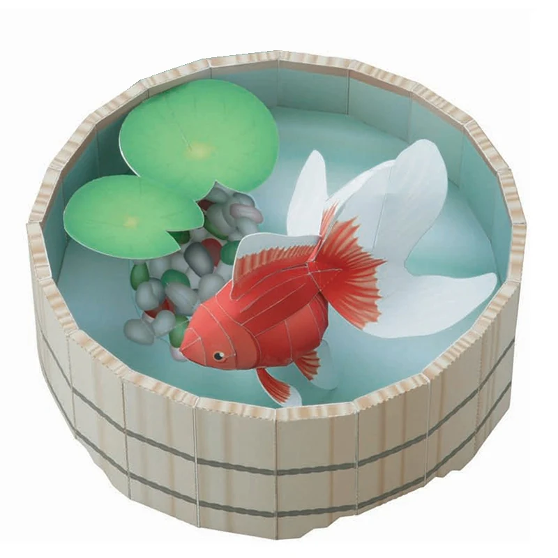 Art Craft With Cardboard - Poisson rouge poisson Origami Art Mini