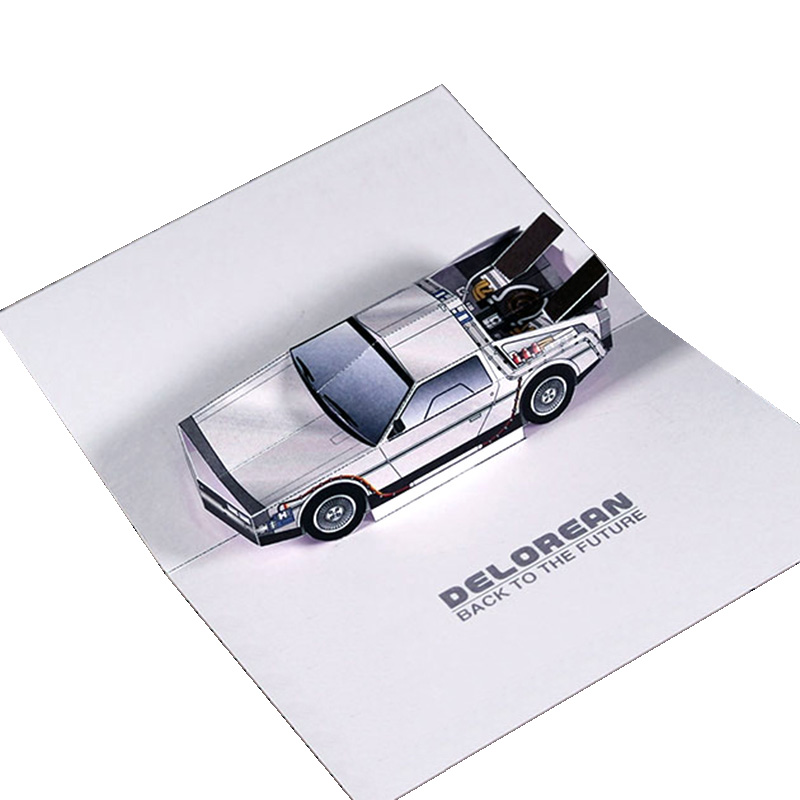Art Craft With Cardboard - Retour vers le futur carte POP-UP