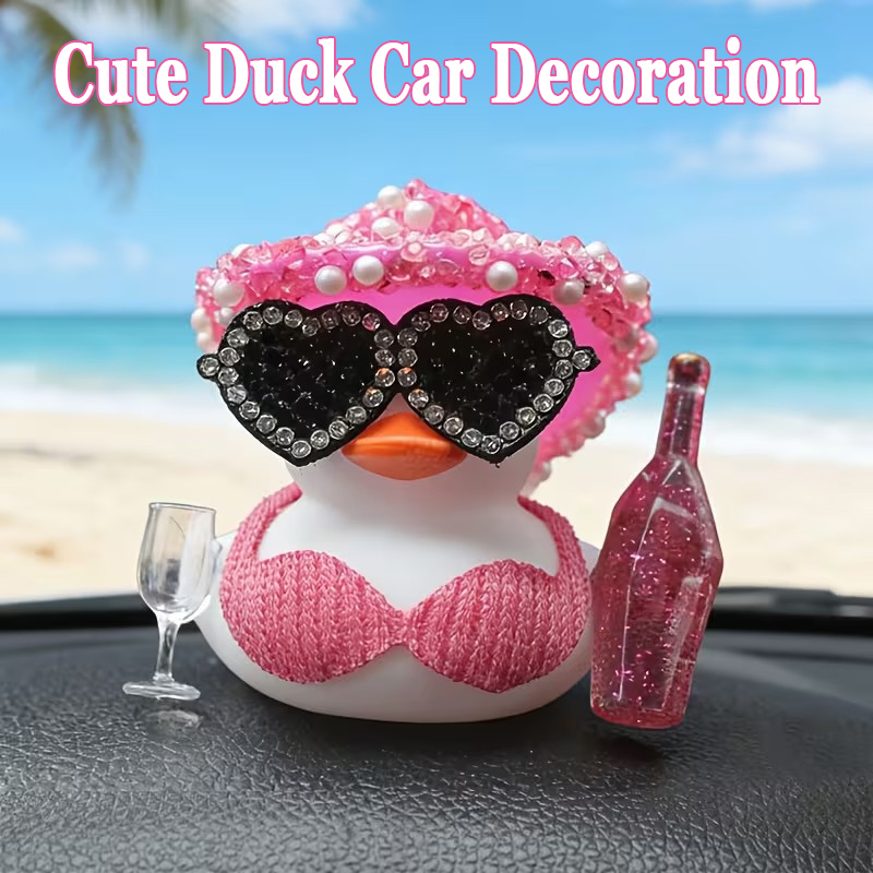 Art Craft Glasses - Petit canard noir élégant et brillant,