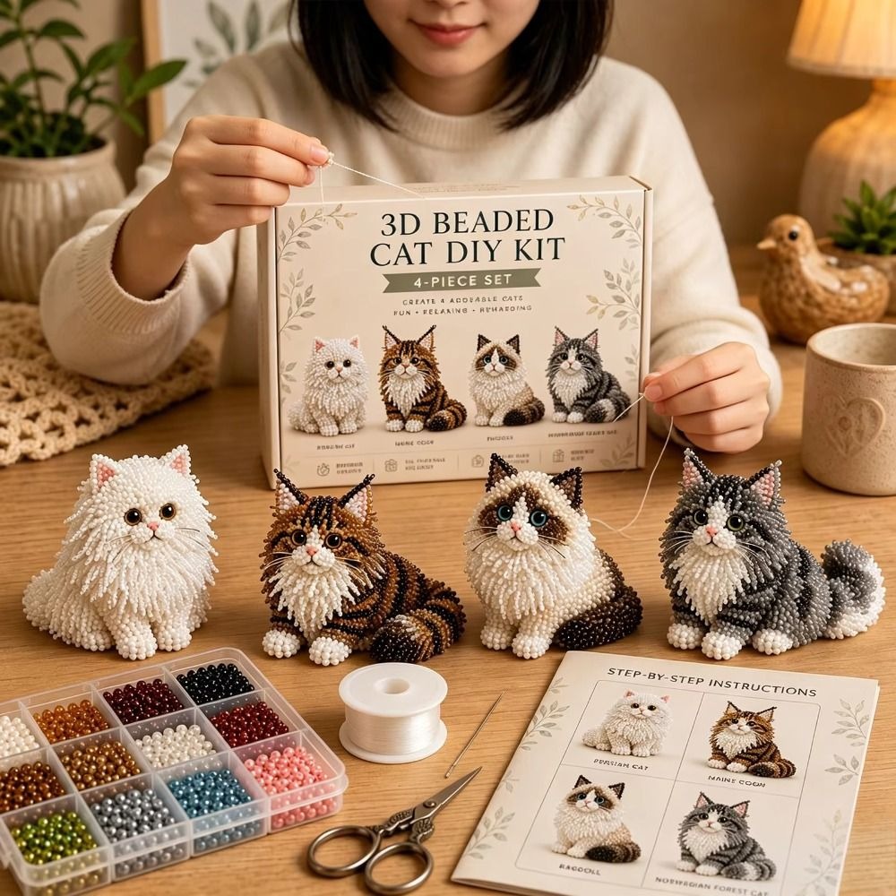 Art Craft Kits For Kids - Kit de Broderie de Perles Animaux