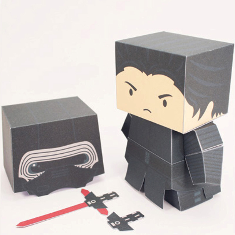 Art Craft With Cardboard - Figurine Cube 3D en papier d'apprentissage