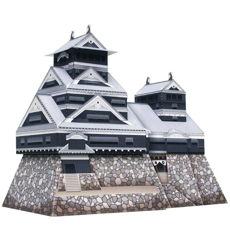 Art Craft With Cardboard - Japon Kumamoto château pliant Mini 3D