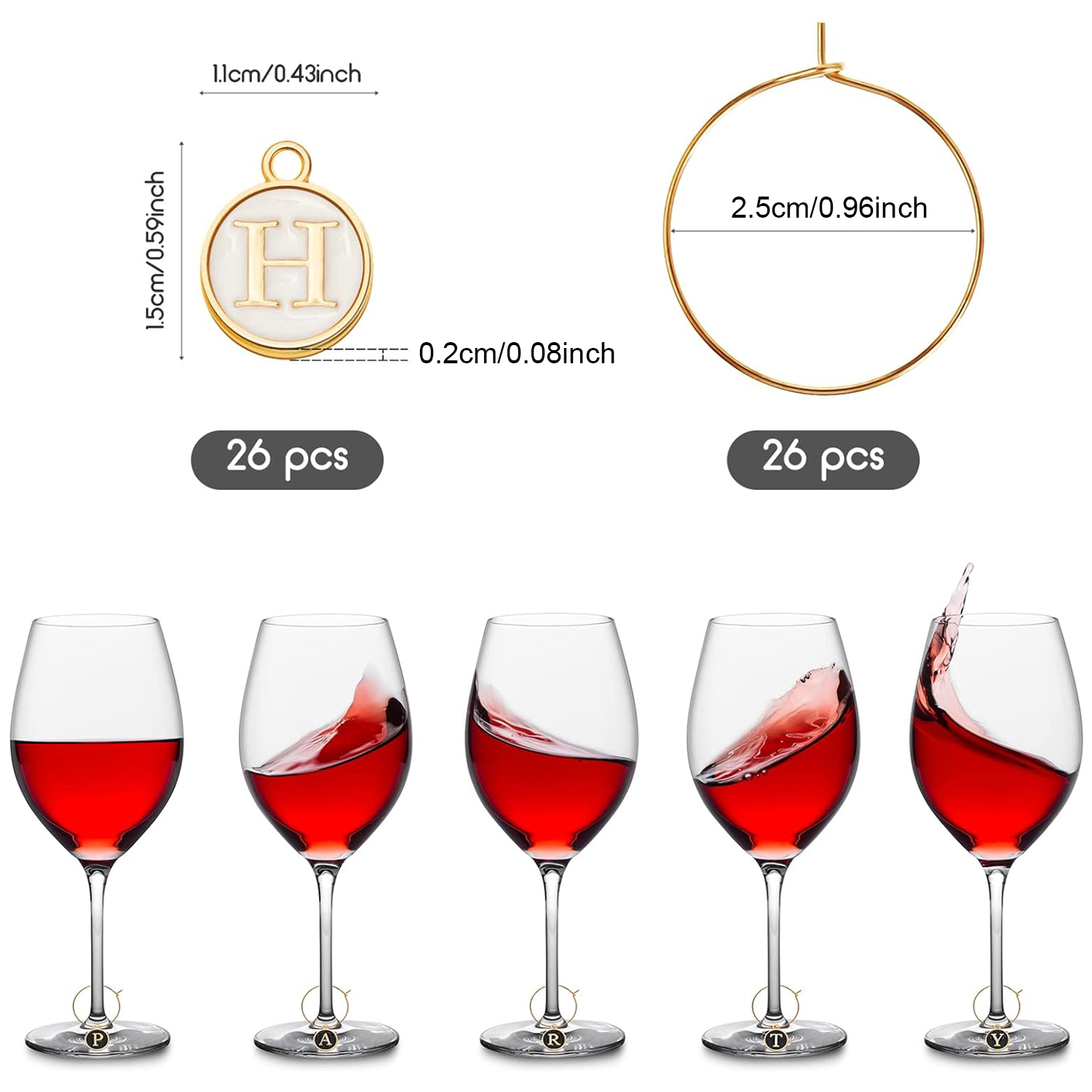 Breloques à vin pour verres à  - Art Craft Glasses avis et prix
