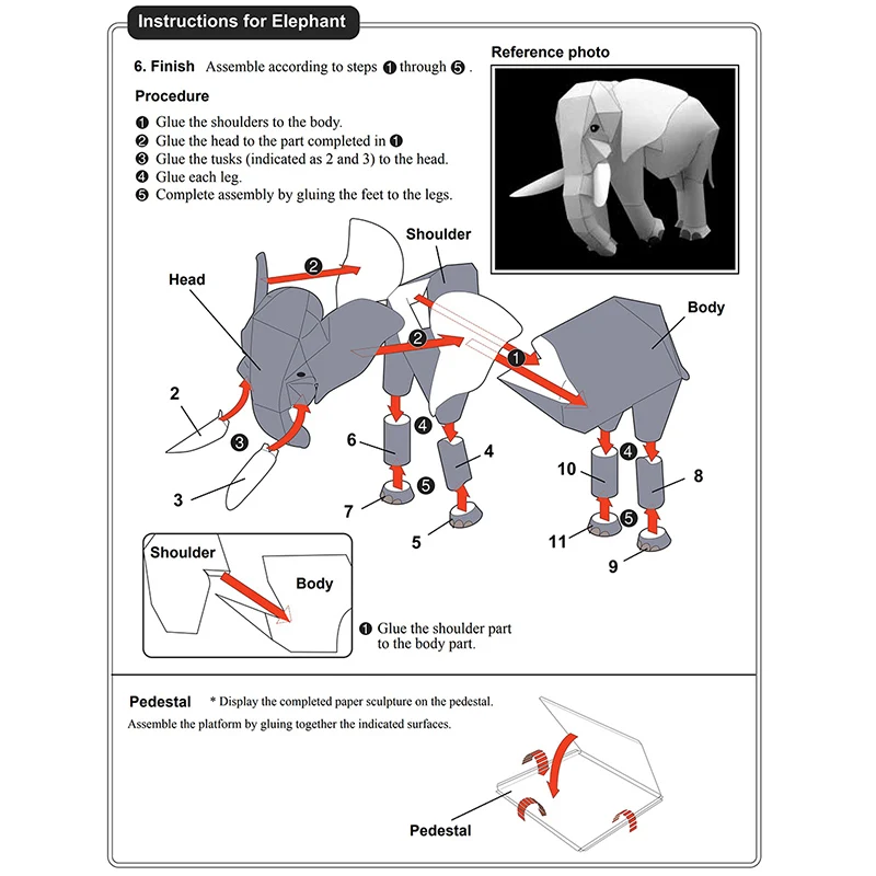 Éléphant africain Origami Art  - Art Craft With Cardboard avis et prix