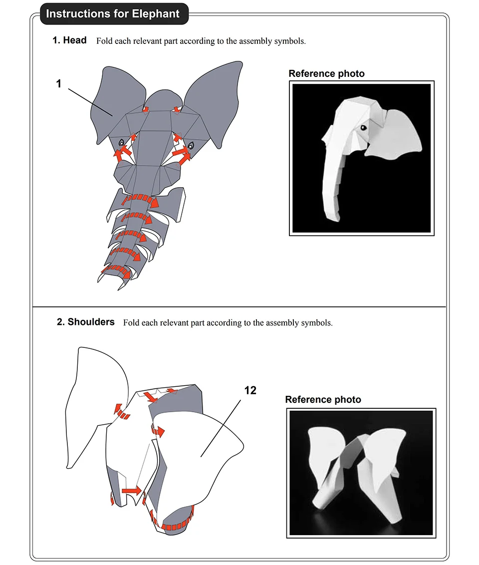 Éléphant africain Origami Art  - Art Craft With Cardboard avis et prix