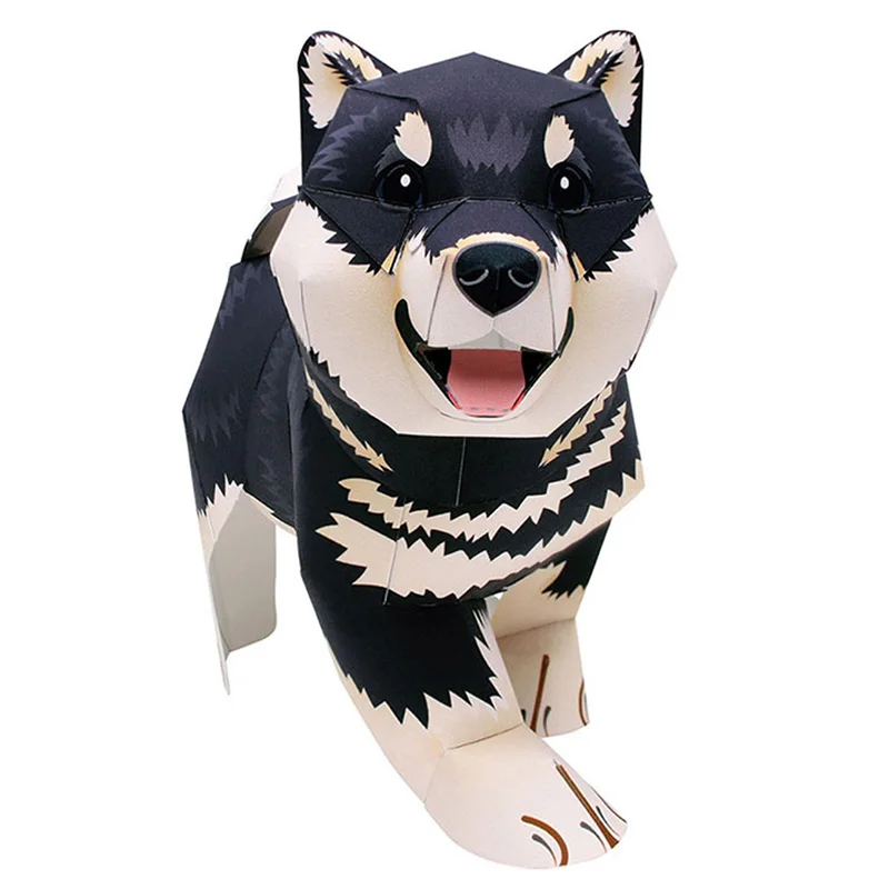 Noir Shiba Inu chien fait à la - Art Craft With Cardboard avis et prix