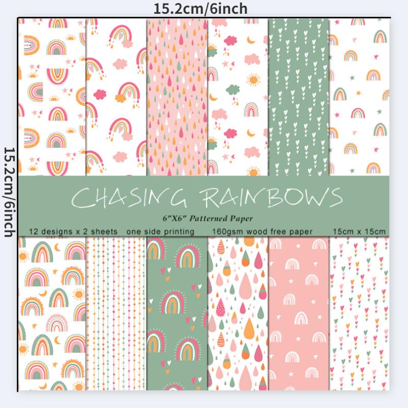 24 feuilles/lot de blocs de pa - Art Craft Rainbow avis et prix