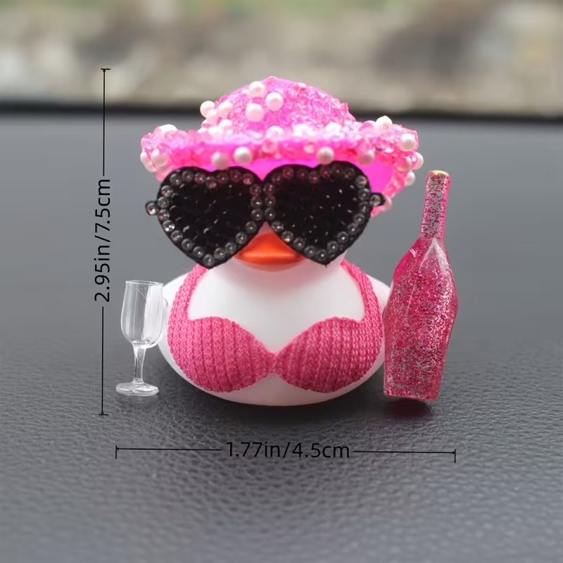 Petit canard noir élégant et b - Art Craft Glasses avis et prix